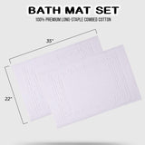 Egyptian Cotton Greek Key Infinity Border Bath Mat Set of 2