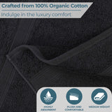 Oregon Organic Cotton Medium Weight Solid Hand Towel, Set of 6