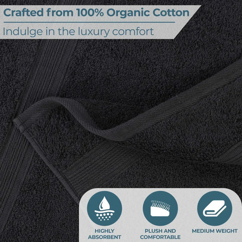 Oregon Organic Cotton Medium Weight Solid Bath Towel, Set of 3