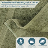Oregon Organic Cotton Medium Weight Solid Hand Towel, Set of 6