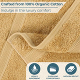 Oregon Organic Cotton Medium Weight Solid Hand Towel, Set of 6