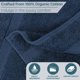 Oregon Organic Cotton Medium Weight Solid Bath Sheet, Set of 2