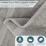 Oregon Organic Cotton Solid Face Towel Set 12 Piece