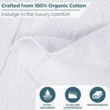 Oregon Organic Cotton Medium Weight Solid Bath Sheet, Set of 2