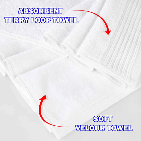 Marble Cotton Jacquard and Solid Towel Set 6 Piece