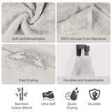 Rayon from Bamboo Cotton Blend Luxury Assorted 18 Piece Towel Set