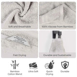 Rayon from Bamboo Cotton Blend Bath Towel Set of 2