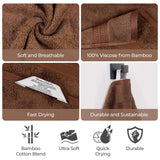 Ultra-Soft Rayon from Bamboo Cotton Blend Bath and Hand Towel Set