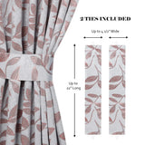 Leaves Room Darkening Washable Blackout Curtain Panels, Set of 2