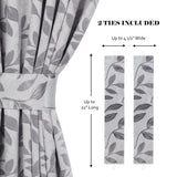 Leaves Room Darkening Washable Blackout Curtain Panels, Set of 2