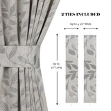 Leaves Room Darkening Washable Blackout Curtain Panels, Set of 2
