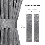 Leaves Room Darkening Washable Blackout Curtain Panels, Set of 2
