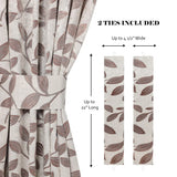 Leaves Room Darkening Washable Blackout Curtain Panels, Set of 2