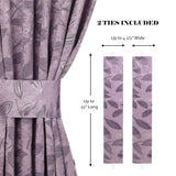 Leaves Room Darkening Washable Blackout Curtain Panels, Set of 2