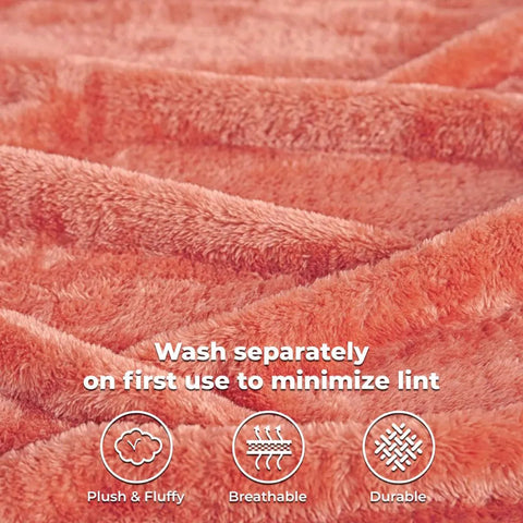 Fleece Plush Medium Weight Fluffy Soft Solid Decorative Blanket