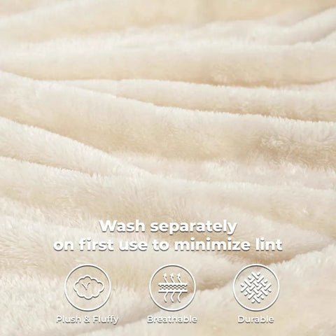 Fleece Plush Medium Weight Fluffy Soft Solid Decorative Blanket