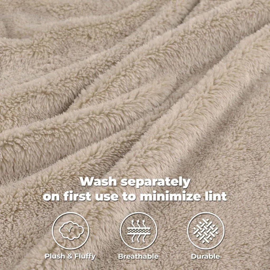 Fleece Plush Medium Weight Fluffy Soft Solid Decorative Blanket