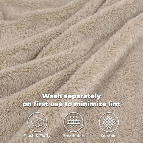 Fleece Plush Medium Weight Fluffy Soft Solid Decorative Blanket