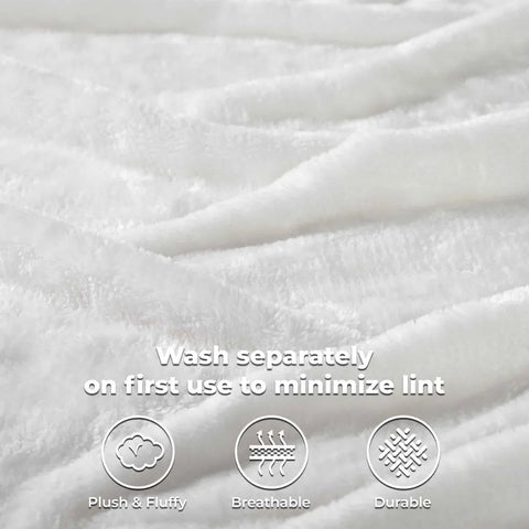 Fleece Plush Medium Weight Fluffy Soft Solid Decorative Blanket