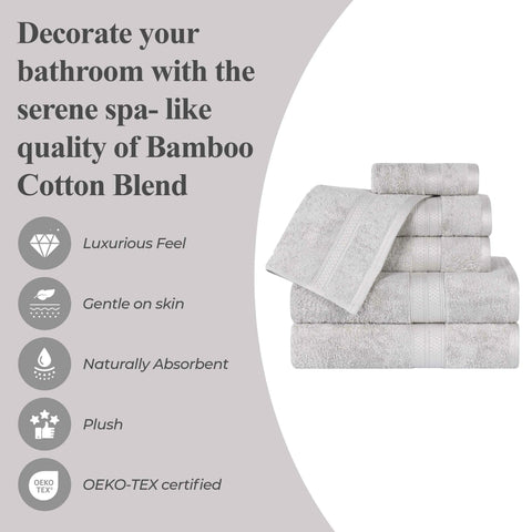 Rayon from Bamboo Ultra-Plush Towel Set – 6-Piece Heavyweight