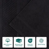 Lodie Cotton Plush Absorbent Jacquard Solid 3 Piece Assorted Towel Set