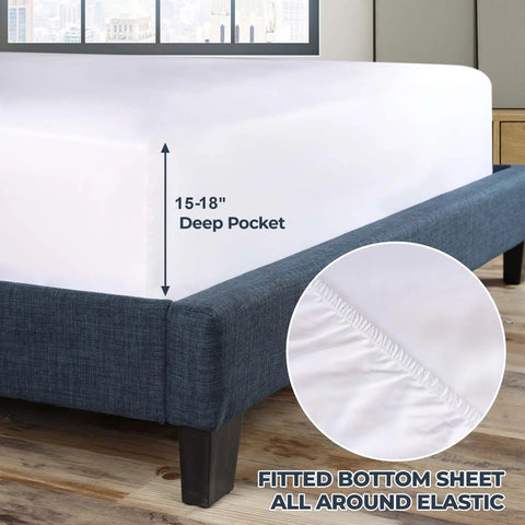 1000 Thread Count Egyptian Cotton Sateen Embroidered Sheet Set