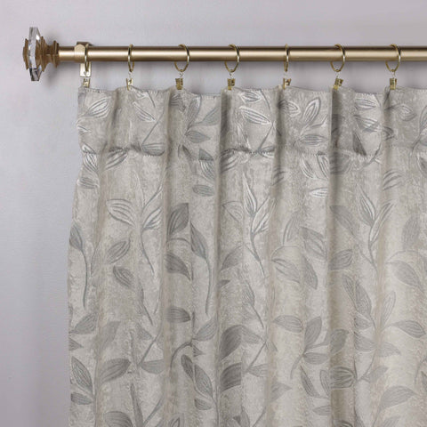 Leaves Room Darkening Back Tabs Blackout Curtain Panels, Set of 2
