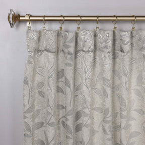 Leaves Room Darkening Back Tabs Blackout Curtain Panels, Set of 2