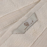 Chevron Zero Twist Solid and Jacquard Soft Cotton 12 Piece Towel Set