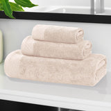 Egyptian Cotton Basketweave Solid Towel Set 3 Piece