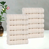 Mika Smart Twist Viscose Cotton Blend Face Towels Washcloths Set of 12