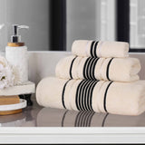 Sadie Zero Twist Cotton Solid Absorbent 3 Piece Towel Set