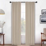 Solid Room Darkening Blackout Curtain Panels, Back Tabs, Set of 2