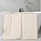 Mika Smart Twist Viscose Cotton Blend Ribbed Bath Sheets, Set of 2