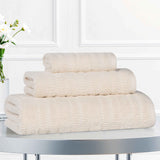 Mika Smart Twist Viscose Cotton Blend Textured Ribbed 3 Piece Set