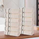 Niles Egyptian Giza Cotton Plush Absorbent Face Towel Washcloth Set of 12