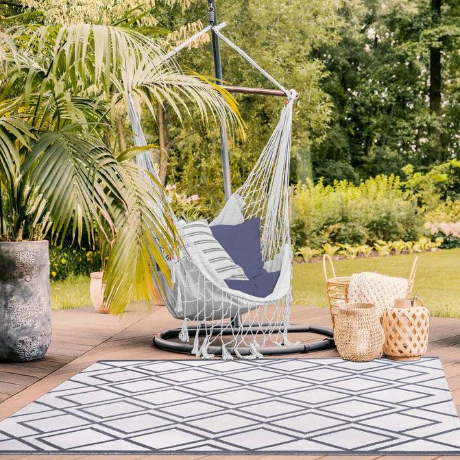 Modern Diamond Lattice Indoor/ Outdoor Area Rug