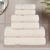 6 Piece Cotton Eco-Friendly Soft Absorbent Towel Set