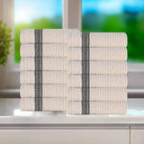 Brea Zero-Twist Cotton Ribbed Face Towel Set 12 Piece