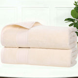 Zero Twist Cotton Medium Weight Soft Bath Towel Set of 2