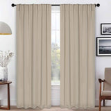 Blackout Window Curtains Solid Room Darkening Back Tab Set of 2