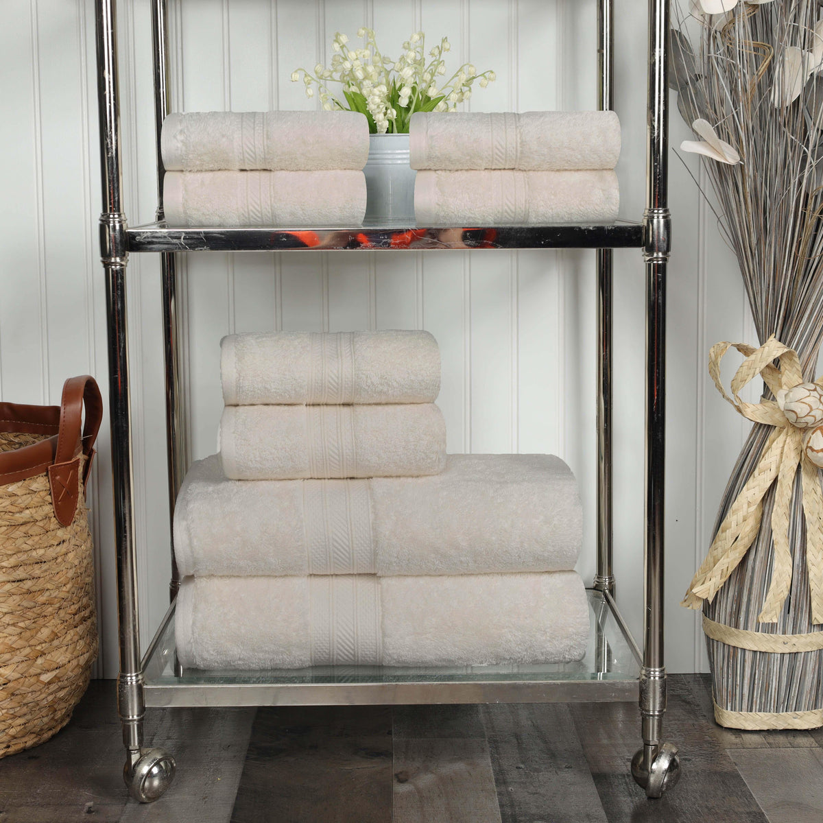 Cotton Plush Terry Towel Set 8-Piece - Atlas