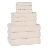 Mile Smart Twist Viscose Cotton Blend Solid 9 Piece Towel Set