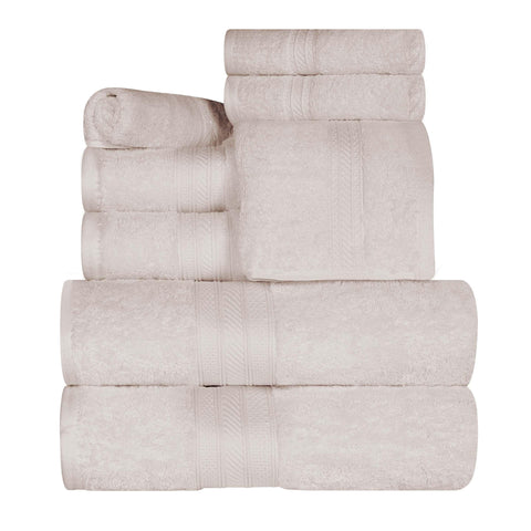 Cotton Plush Terry Towel Set 8-Piece - Atlas
