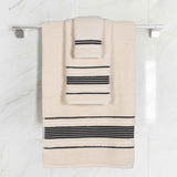Sadie Zero Twist Cotton Solid Absorbent 3 Piece Towel Set