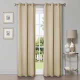Solid Machine Washable Room Darkening Blackout Curtains, Set of 2