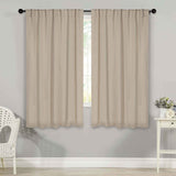 Blackout Window Curtains Solid Room Darkening Back Tab Set of 2