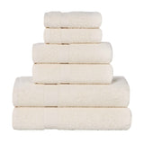 6 Piece Cotton Eco-Friendly Soft Absorbent Towel Set