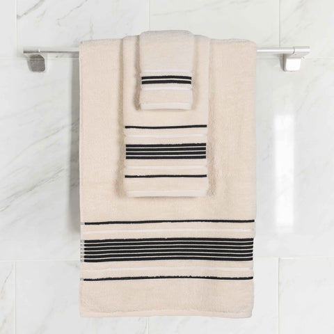 Sadie Zero Twist Cotton Solid Absorbent 3 Piece Towel Set