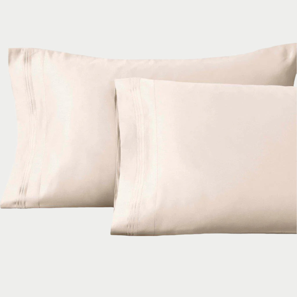 1500 Thread Count Egyptian Cotton 2 Piece Solid Pillowcase Set